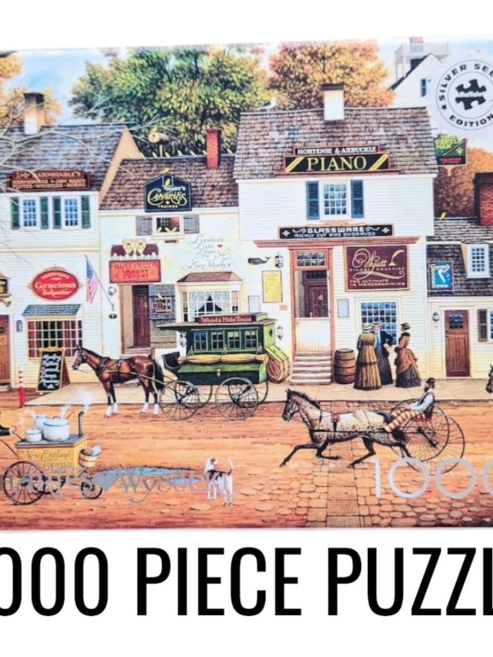 1000 Piece Jigsaw Puzzle Charles Wysocki Olde Cape Cod Horses Carriages Decor To